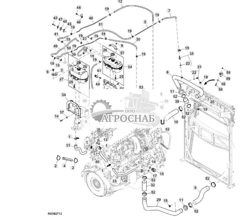 Шланг радиатора, 15,0 L, двигатель FT4 ( - 800140) - ST945244 188.jpg